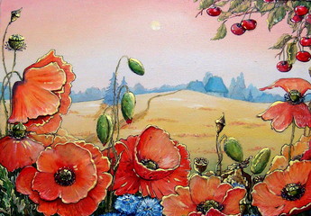 Flowers,painting,poster