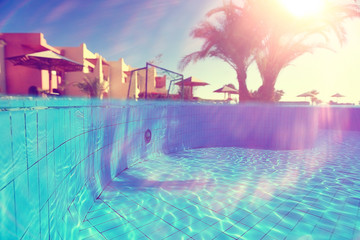Fototapeta na wymiar Pool Hotel Sun Tropical