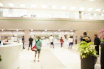 Blurred background : Traveler  at airport terminal blur backgrou