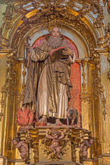 Fototapeta na wymiar SEGOVIA, SPAIN, APRIL - 14, 2016: The baroque statue of St. Anthony in Cathedral of Our Lady of Assumption by Pedro del Valle (1615).