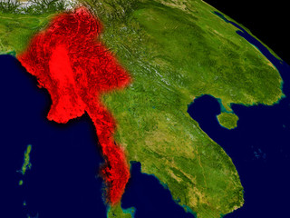 Myanmar from space