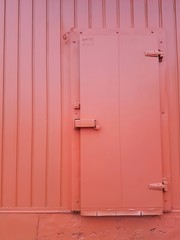 orange colored wall and door in outdoor