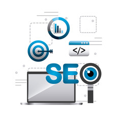 search engine optimization icons vector illustration design