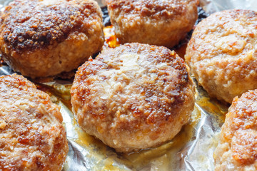 Homemade meat cutlet