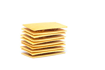 Pineapple biscuit isolated on white background.