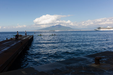 Napoli landscape from Sorrento