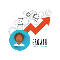 Business growth funds flat icons vector illustration design