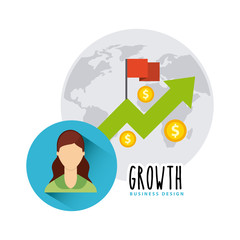 Business growth funds flat icons vector illustration design