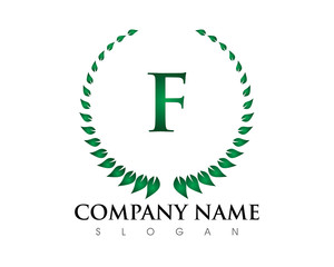 F Letter Leaf Logo