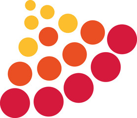 Red halftone dots
