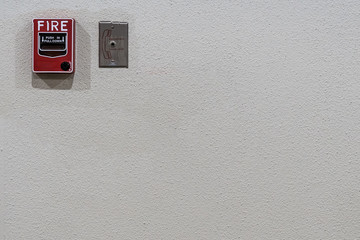 Fire switch on wall