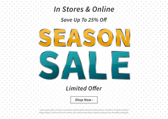 Banner Season Sale vector illustration