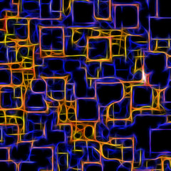 abstracted blue cyber glow