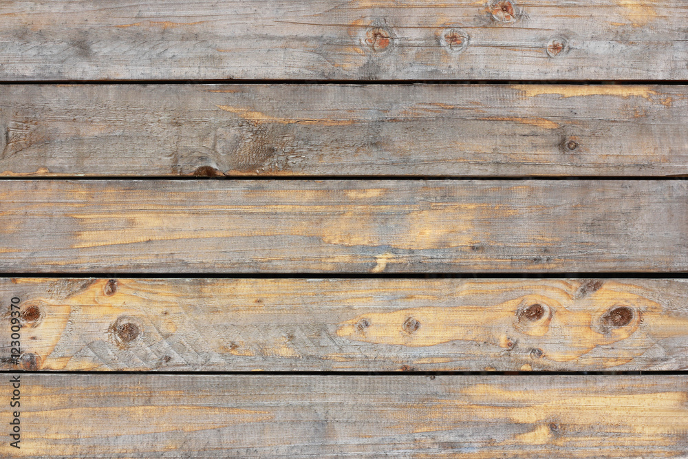 Wall mural wood plank floor painted sepia pastel. brown top table old wooden texture background. house wall. gr