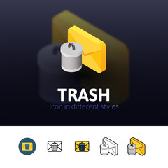 Trash icon in different style