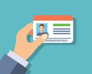 Id cards in hand