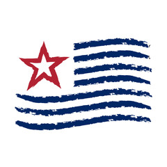 Obraz premium American flag grunge, symbol for 4th July, Independence Day celebration. Patriotic Typography Graphics. National design. Fashion Print for sportswear apparel, t shirt, card, banner Vector illustration