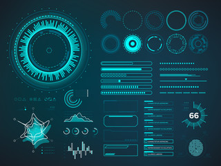 Futuristic user interface HUD. Infographic vector elements - obrazy, fototapety, plakaty