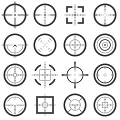 Crosshairs vector icons