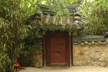 Entrance to ancient oriental palance