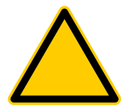 wso0 WarnSchildOrange - english warning sign: blank empty - isolated on white background - German Warnschild: Warnung leer - XXL g4732