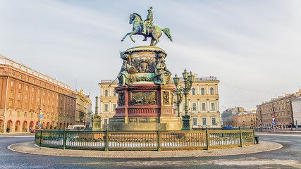 Monument to Nicholas I in St. Petersburg, Russia