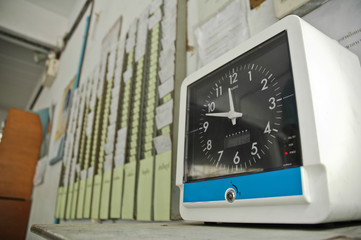 Vintage office clocking system