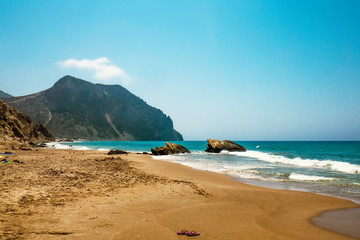 Beautiful greek beach and seascape