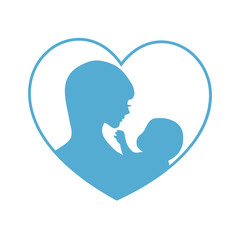 Mother and baby symbol