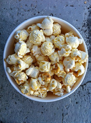 Full bowl of sweet pop corn