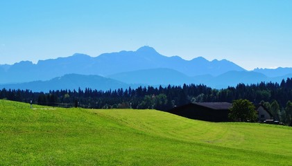 Fototapeta na wymiar Bergkette des Alpsteins, Ostschweiz