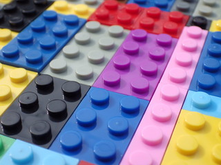 Colorful Plastic Blocks Background