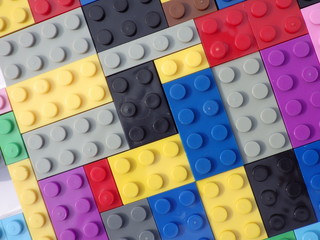 Colorful Plastic Blocks Background
