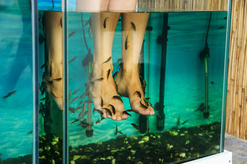 Peeling feet fish.