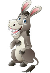Cartoon funny donkey sitting