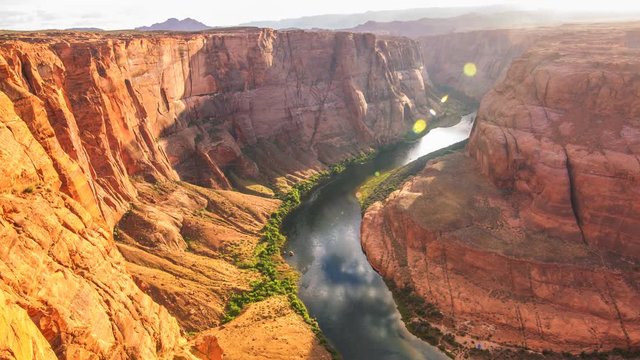 MoCo Tracking Time Lapse of Sunset at Horseshoe Bend in Arizona -Zoom Out-
