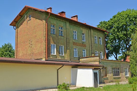 Building of the former railway station of the German constructio