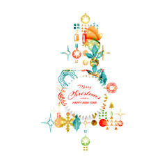 Fototapeta premium Merry Christmas Card