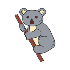 Vector cartoon hand drawn koala