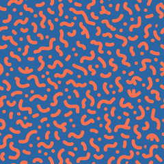 Vector seamless pattern with geometric elements in the style of