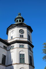 Fototapeta na wymiar Castle tower with clock fragment,Skokloster,Sweden