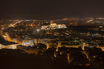 Fototapeta na wymiar Night view on Athens