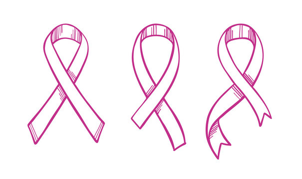 Blank white ribbon template for awareness symbol Vector Image