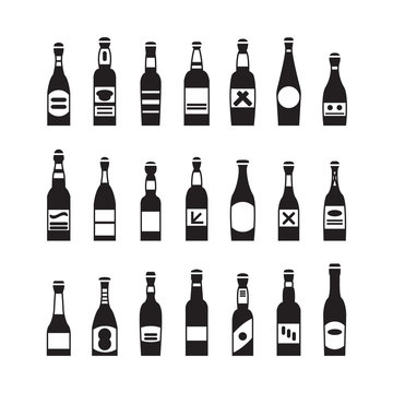 Bottles vector set