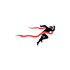 Fototapeta na wymiar Finish Runner Logo Icon