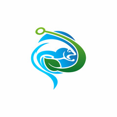 Fishing Lures Natural Logo Icon