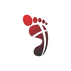 Foot Cross Church Logo Icon