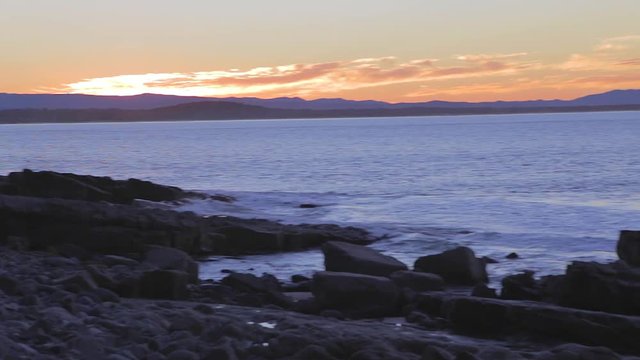 Sunshine Coast crown jewel Noosa national park - golden color post sunset pan
