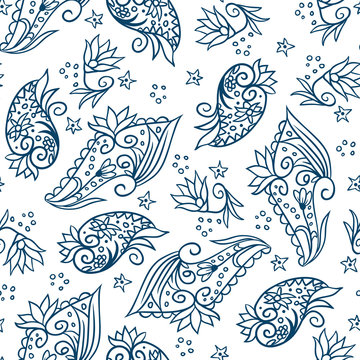 Doodle seamless pattern © PollyVa