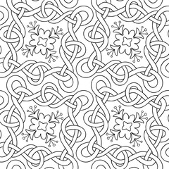 Interwoven lines seamless pattern